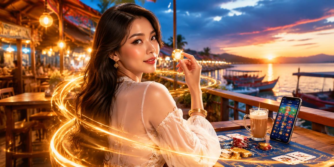 Meja Baccarat dalam talian dengan kad dihampar di platform 1602 Malaysia