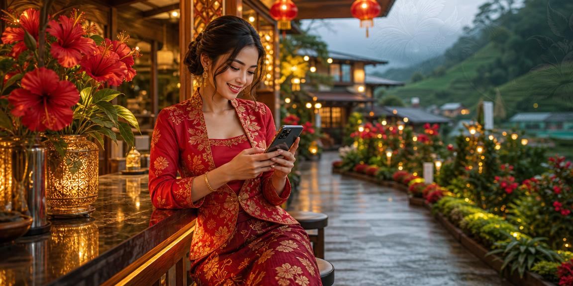 Pengguna Malaysia menggunakan platform 1602 melalui telefon pintar untuk hiburan dalam talian